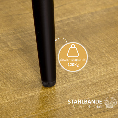 Eetkamerstoelen – Stoelen – Keukenstoelen – Fluwelen Stoelen – Scandinavische Stoelen – Set Van 2 – Crème Fluweel Bekleding – Zwart Metalen Onderstel