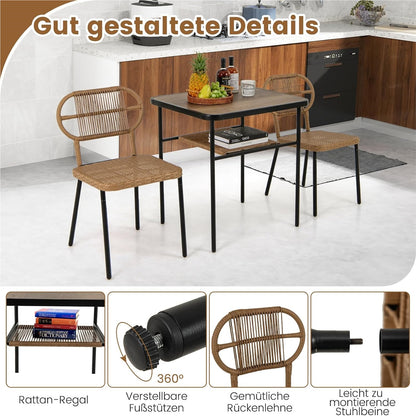 Tuinset – Tuinmeubelset – Balkonset – Bistroset – Loungeset – Compact Rattan Design – Inclusief Opbergvak