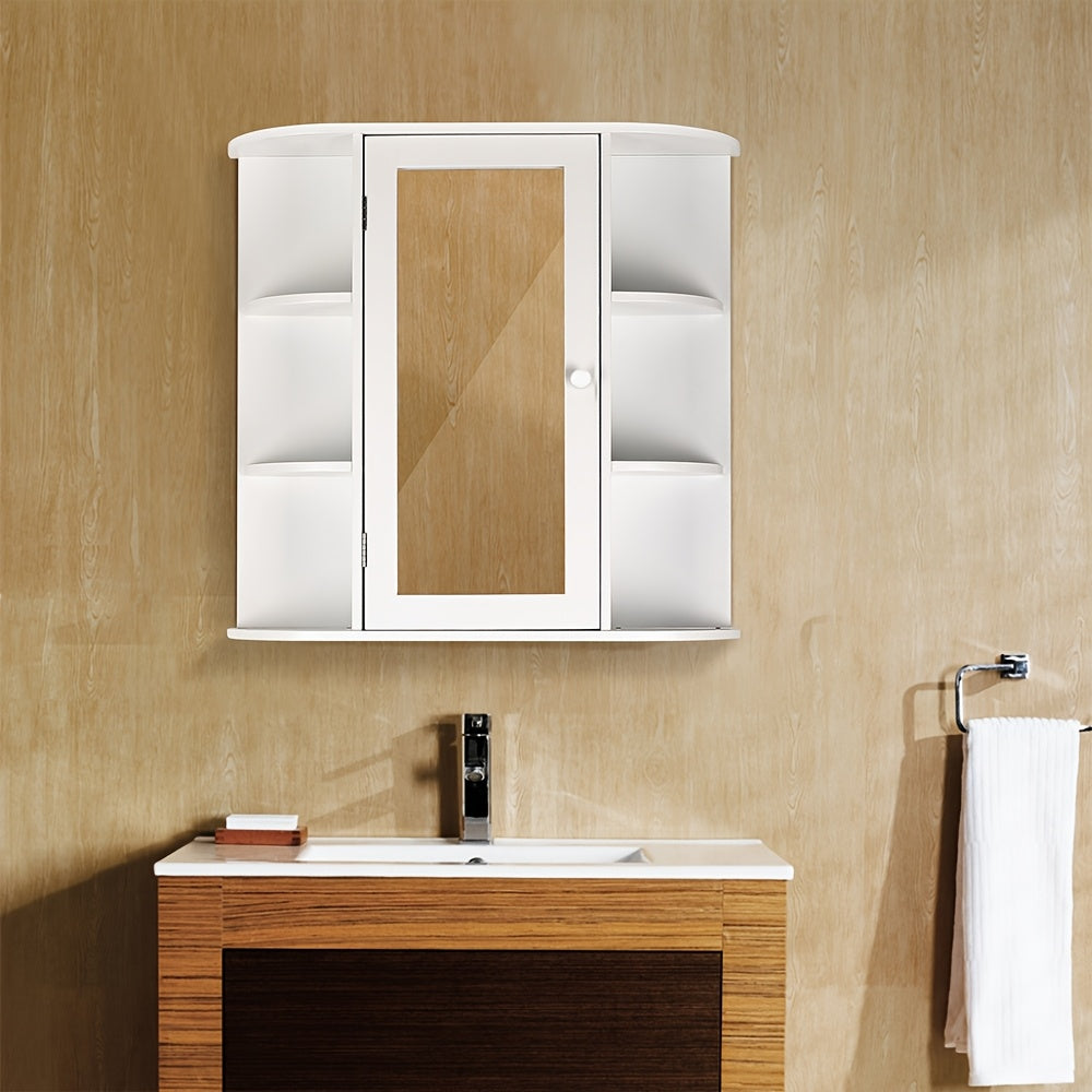 Badkamerkastje – Wandkast – Opbergkast – Spiegelkast – Medicijnkast – Scandinavisch Design – Smal 60x16x58 cm – Krasbestendige Spiegel