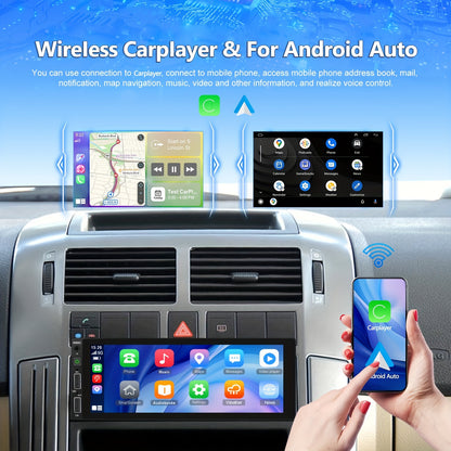 Carplayer – Autoradio – Multimedia Speler – Auto Multimedia – 1DIN Car Stereo – 6,86 Inch Scherm – Achteruitrijcamera Ondersteuning