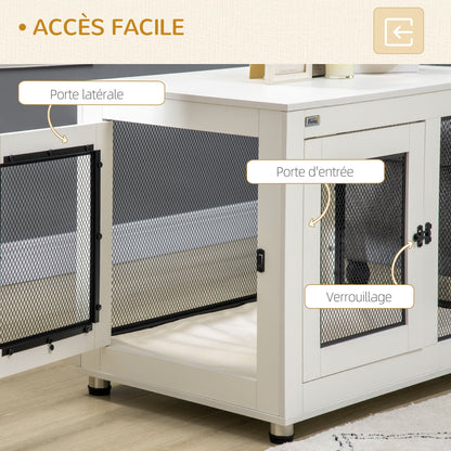 Hondenbench – Hondenkooi – Hondenhuis – Reisbench – Transportbench – Stalen Behuizing – Inclusief Waterafstotend Kussen – 94 x 60 x 71,5 cm