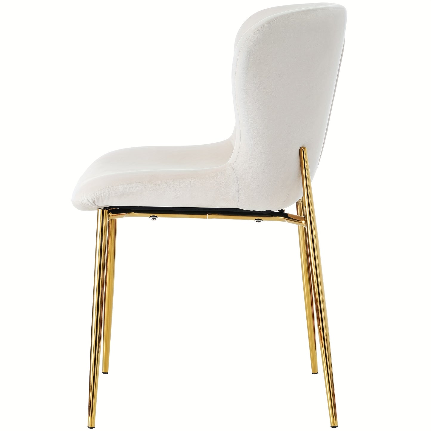 Eetkamerstoel – Stoel – Zithoekstoel – Woonkamerstoel – Loungestoel – Set van 6 – Beige Kleur – Comfortabele Zachte Stoffering – Stevig Vierpotig Frame