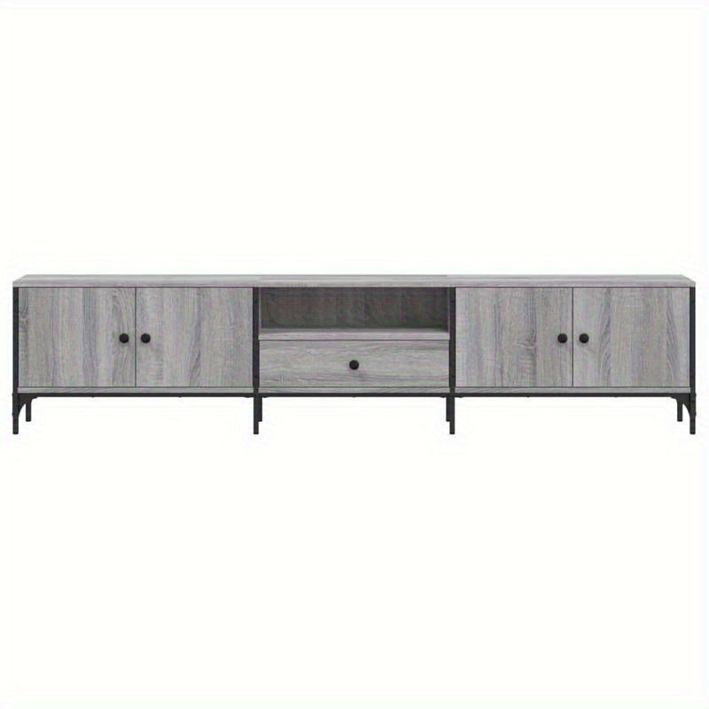 tv meubel – tv kast – televisiekast – tv meubelen – mediakast – Sonoma grijs – MDF houtmateriaal – 200x25x44 cm – ruime lade