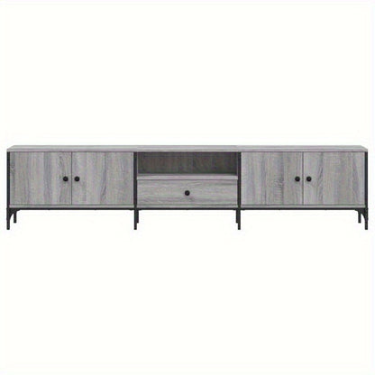 tv meubel – tv kast – televisiekast – tv meubelen – mediakast – Sonoma grijs – MDF houtmateriaal – 200x25x44 cm – ruime lade