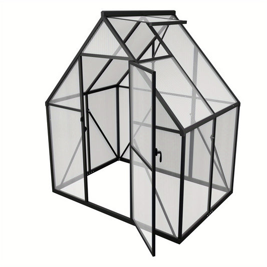 Walk-In Kas – Tuinkas – Kasje – Tomatenkas – Plantenkas – Aluminium Frame – Verstevigde Fundering – Dakraam En Deur – 125x180x195 cm