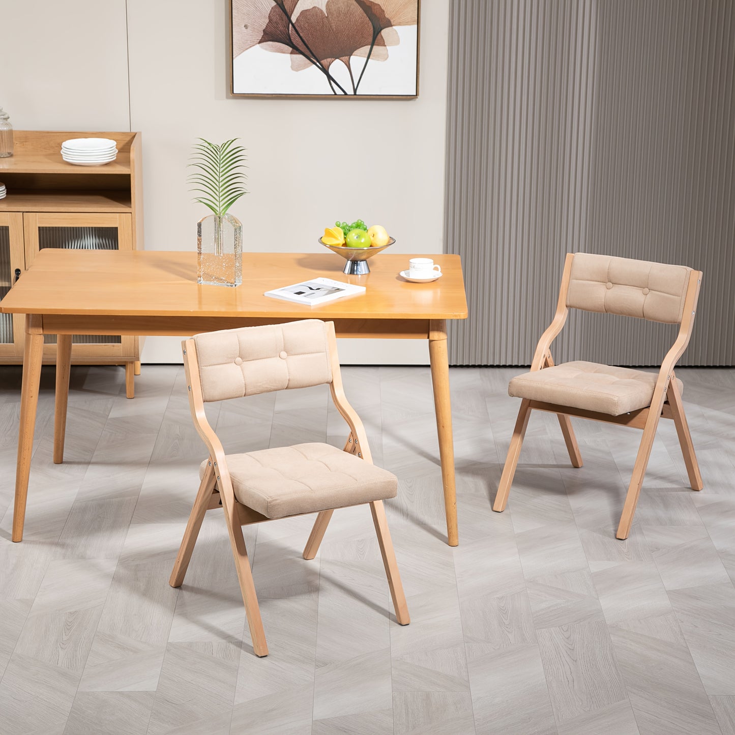 Houten Klapstoelen – Opvouwbare Stoelen – Klapstoelen Met Kussen – Event Stoelen – Bureaustoelen – Khaki Kleur – Ergonomisch Zitcomfort – Duurzaam Hardhouten Frame
