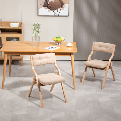 Houten Klapstoelen – Opvouwbare Stoelen – Klapstoelen Met Kussen – Event Stoelen – Bureaustoelen – Khaki Kleur – Ergonomisch Zitcomfort – Duurzaam Hardhouten Frame