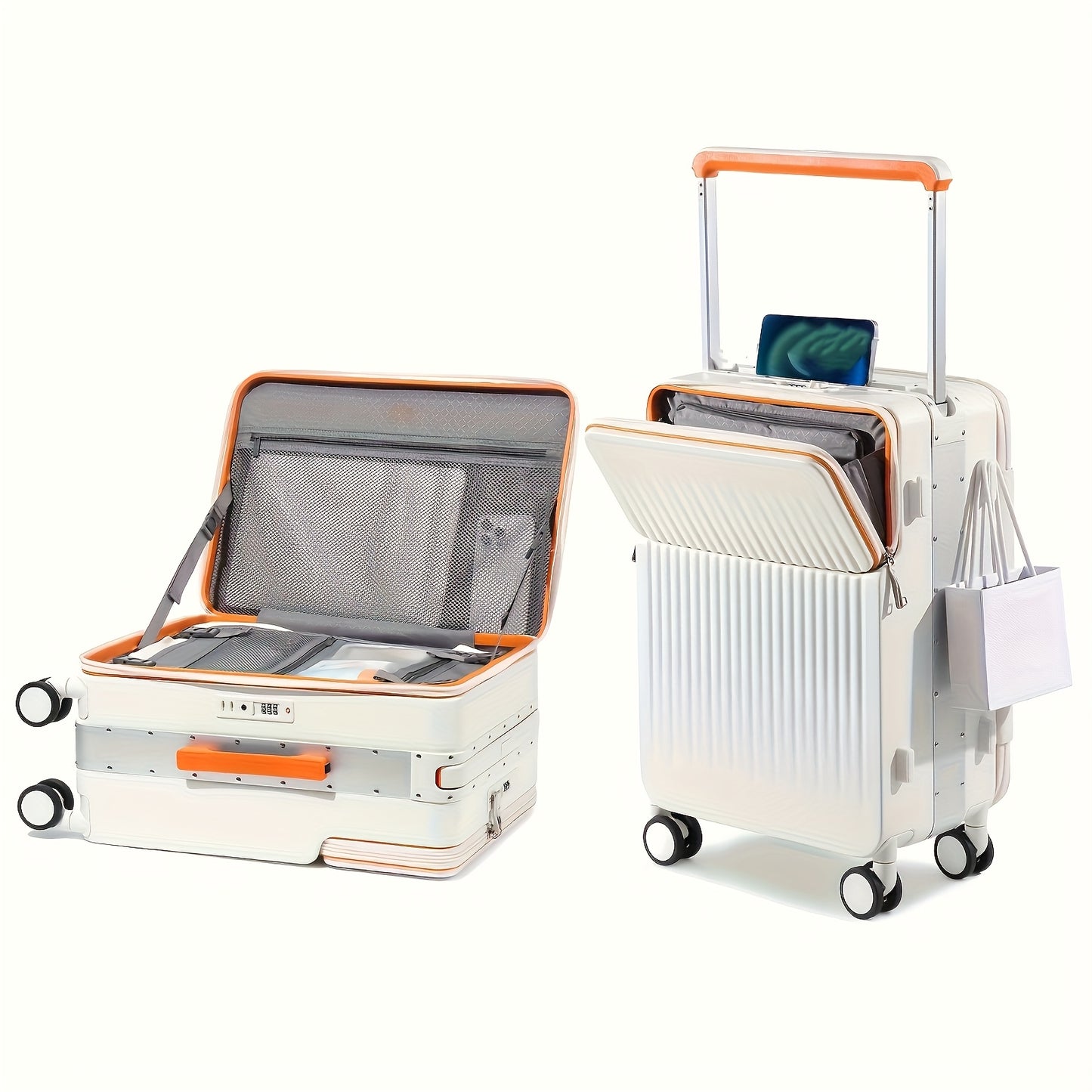 Reiskoffer Set – Koffer Met Wielen – Bagage – Trolley – Reistas – Zachte Fluwelen Zitting – Stevig Metalen Frame