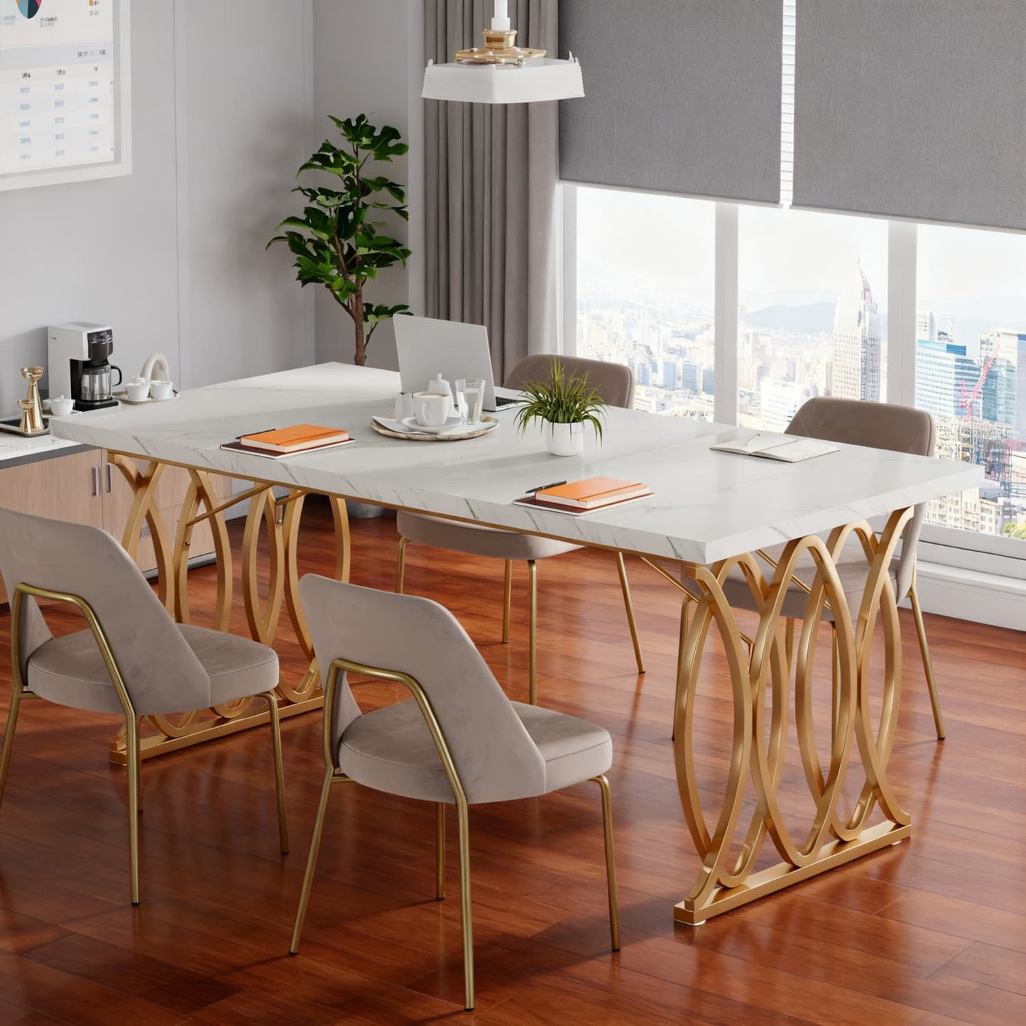 Bureau – Bureautafel – Computertafel – Kantoortafel – Werkplek – 160 cm Breed – Stevig Houten Frame