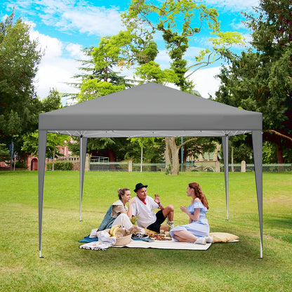 3x3m Pop-Up Canopy Tent with 4 Removable Side Walls Portable Commercial Instant Shelter Includes Carry Bag, Ropes, and Pegs Party Tent Ideal for Gardens, Festivals, Camping BBQs, Backyards, Weddings, Parties, and Outdoor Mark
