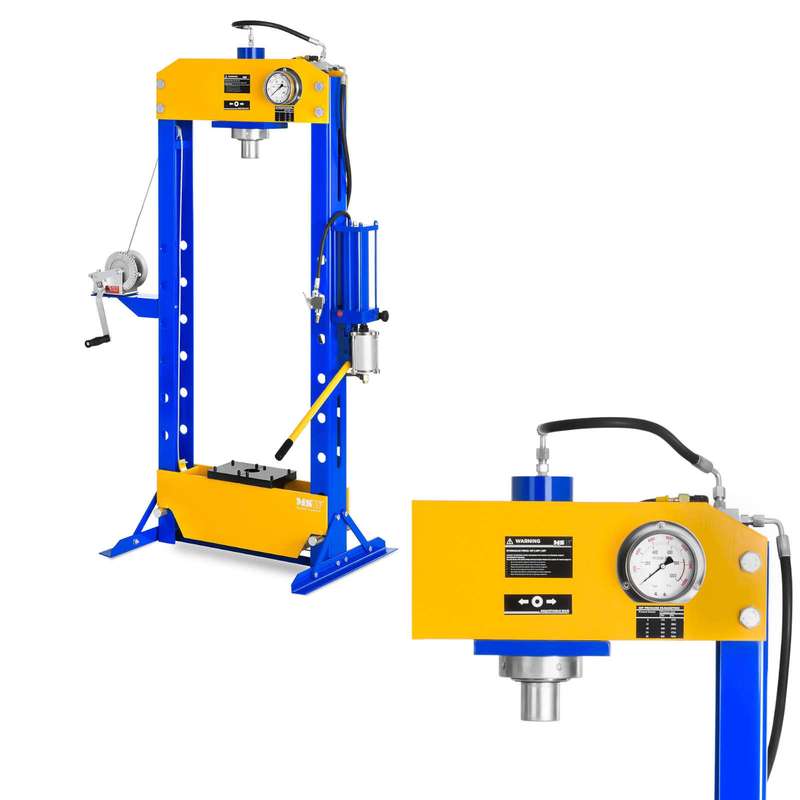 Perspress – Werkplaatspers – Hydraulische Pers – Pneumatische Pers – Stempelpers – 30 Ton Kracht – Verstelbare Werkhoogte 250-1125 mm