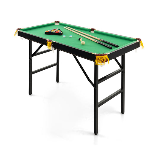Pooltafel – Biljarttafel – Mini Pooltafel – Tafelbiljart – Speeltafel – Inklapbaar – Compact Formaat 122x64 cm – MDF Met Metalen Frame