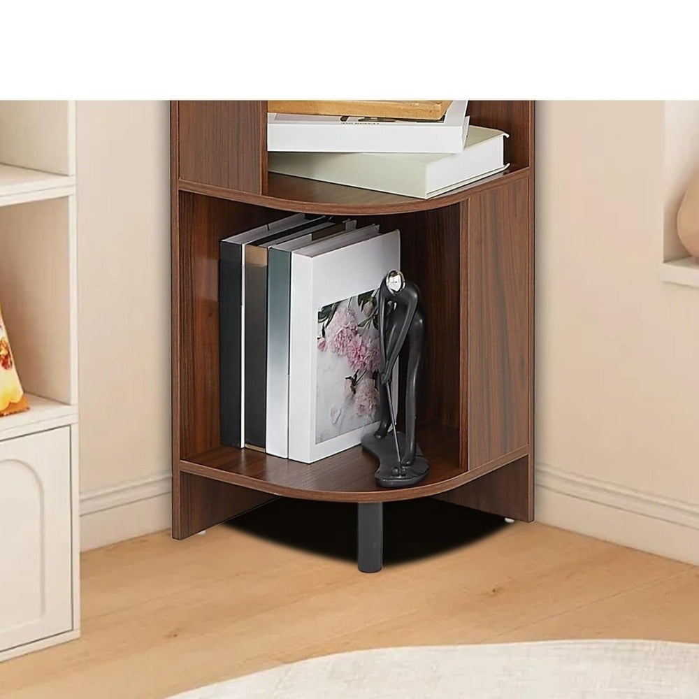 Boekenkast Metaal – Boekrek – Opbergkast – Vakkenkast – Plankenkast – Bruin – 5 Planken – 100 Kg Draagvermogen – Volledig Gemonteerd