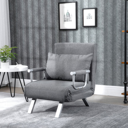 Relaxation Chair Recliner, Reclining Function, Guest Bed, 65 cm x 69 cm x 80 cm, Gray