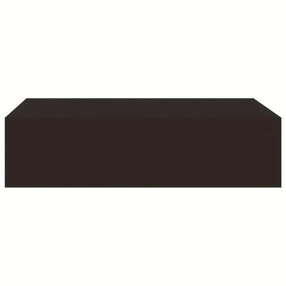 Wandplanken – Zwevende Plank – Muurplank – Opbergplank – Ladeplank – Zwart – Set van 2 – MDF – 40x23,5x10 cm – Met Lade – Ruimtebesparend