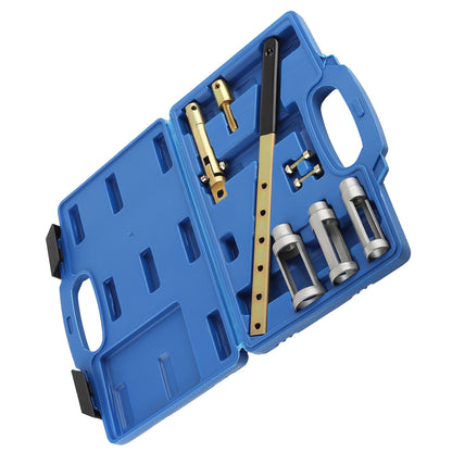Kleppereparatieset – Klepveercompressor – Klepstelaftichtingsset – Klepveerverwijderaar – Motorreparatieset – Geschikt Voor 8V 12V 16V Motoren – Inclusief Diverse Drukstukken – Duurzame Opbergbox