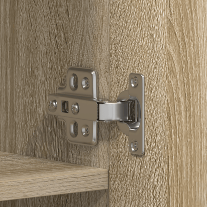 Schoenenkast – Schoenrek – Schoenopberger – Schoenenschrank – Schoenenmeubel – 14-18 Paar Schoenen – Modern Chêne Sonoma Hout – 80x35,5x180 cm