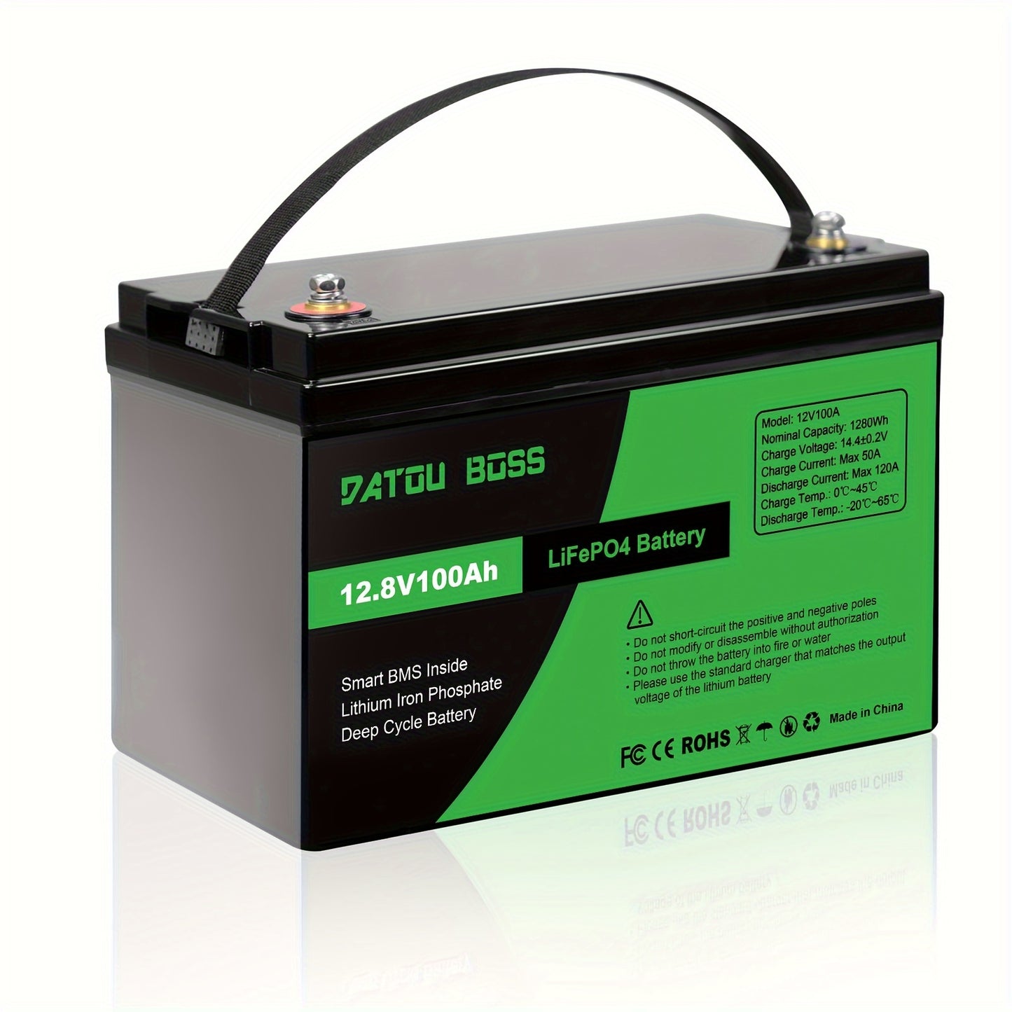 Lithium Accu – LiFePO4 Accu – 12V Accu – Camper Accu – Boot Accu – 100Ah Capaciteit – Slimme BMS Bescherming