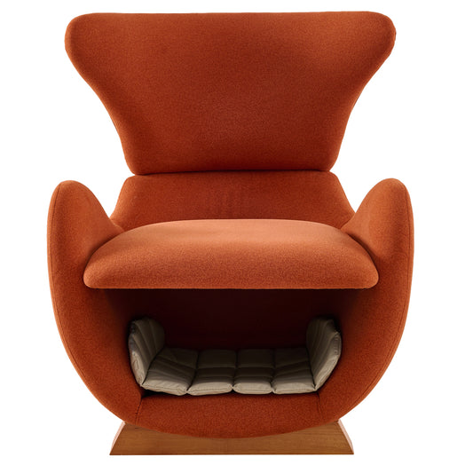 Huisdiersofa – Huisdierenbed – Kattensofa – Kattenstoel – Hondenbed – Comfortabel Foamkussen – Krasbestendige Stof – Compact Baksteenrood – Stevig Houten Frame