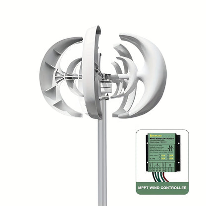 Windmolen – Windturbine – Windgenerator – Tuinwindmolen – Verticale As Windmolen – 12V - 1000W Vermogen – Dubbele en Vijf Bladen Design