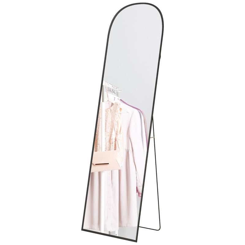 Full Body Spiegel – Staande Spiegel – Wandspiegel – Volledige Lengte Spiegel – Zwarte Spiegel – Anti-Fog Coating – Schokbestendig Aluminium Frame 169x49 cm