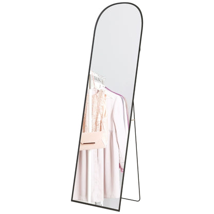 Full Body Spiegel – Staande Spiegel – Wandspiegel – Volledige Lengte Spiegel – Zwarte Spiegel – Anti-Fog Coating – Schokbestendig Aluminium Frame 169x49 cm