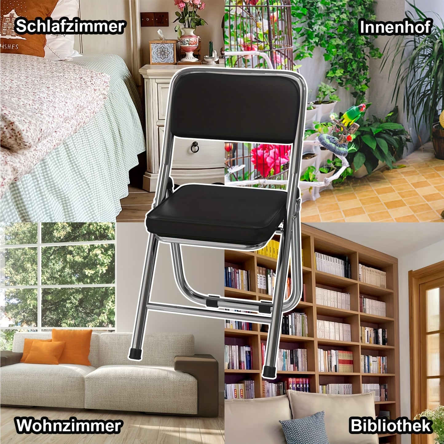 Kantoorkruk – Bureaustoel – Vergaderstoel – Bezoekersstoel – Stapelbare Stoel – 4-pack Bruin – Ergonomisch Ontwerp – Dik Lederen Zitkussen