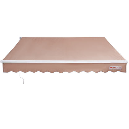 Handmatig Uitschuifbaar Zonnescherm – Terrasoverkapping – Uitschuifbare Luifel – Patio Zonnescherm – Balkon Zonnescherm – 400x250 cm – UV80+ Bescherming en Waterafstotend Polyester