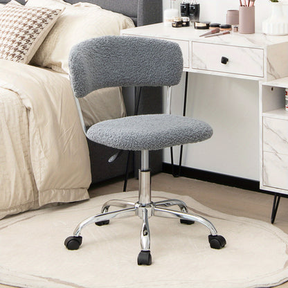 Bureaustoel – Office Chair – Gamestoel – Draaistoel – Bureaukruk – Verstelbare hoogte – Sherpa Bekleding Grijs