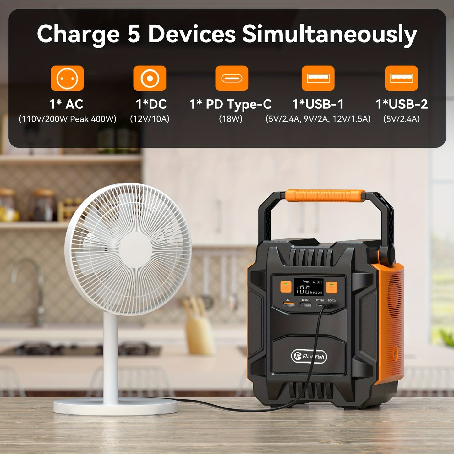 Draagbare Powerstation – Mobiele Generator – Noodstroomvoorziening – Camping Accu – Solar Energie Set – 172.8Wh Met 60W Opvouwbaar Zonnepaneel – Compact En Duurzaam Design
