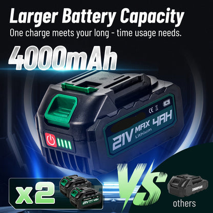 Draadloze Boorhamer – Elektrische Hamer – Accu Boor – Snoerloze Boorhamer – 4 Werkstanden – 4000 mAh Batterij