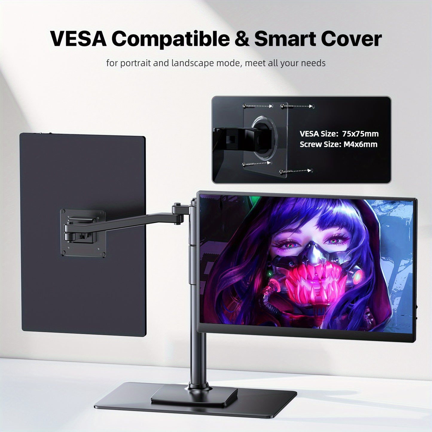Gaming Monitor – Draagbare Monitor – Extern Scherm – Laptop Scherm – Tweede Scherm – 16 Inch – 2K QHD Resolutie – 144Hz Verversingssnelheid