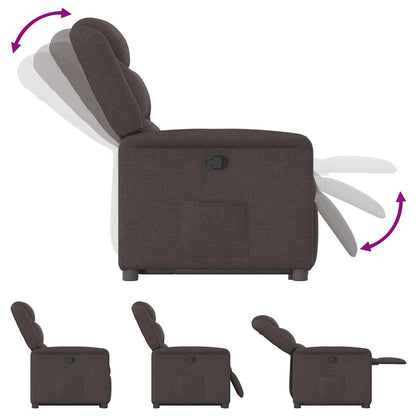 Elektrisch Verstelbare Sta-op Stoel – Relaxfauteuil – Opsta Stoel – Seniorenstoel – Verstelbare Relaxstoel – Donkerbruin – Elektrische Liftfunctie – Ademend Comfortabele Bekleding