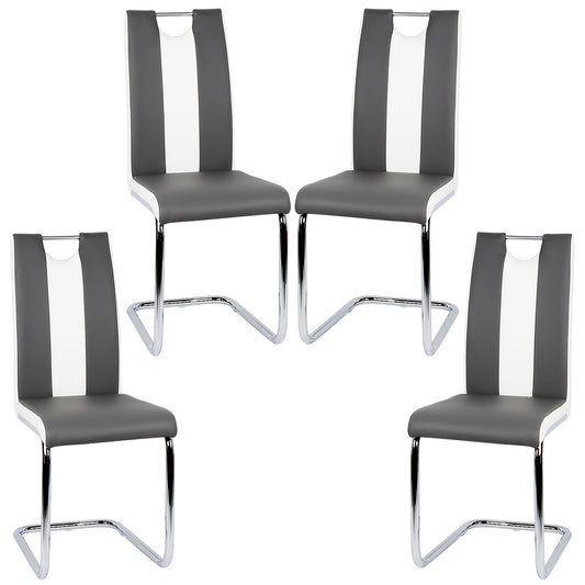 Eetkamerstoel – 4-Delige – Eetkamerstoel Set – Design Stoelen – Kunstleer Stoelen – Armloze Stoelen – Stevig Frame – Gemakkelijk Schoon Te Maken