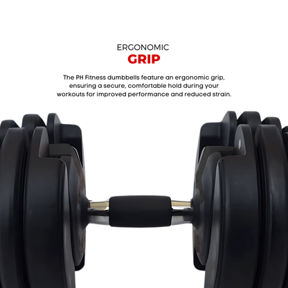 Verstelbare Dumbbell – Verstelbare Halter – Dumbbell Set – Gewichtenset – Smart Dumbbells – 15 Gewichtsniveaus van 2,5 tot 24 kg – Compact & Ruimtebesparend