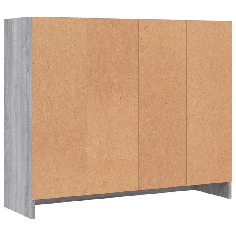 Dressoir – Kast – Opbergmeubel – Bufetkast – Sideboard – Sonoma Grijs – Compact 91x28x75 cm – Duurzaam Plaatmateriaal