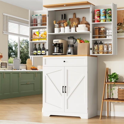 Dressoir – Sideboard – Opbergkast – Buffetkast – Kast – Modern Design – 12 Deurtjes & Lades – Groot Formaat 80x40x180 cm – Duurzaam Materiaal – Ruime Opbergruimte