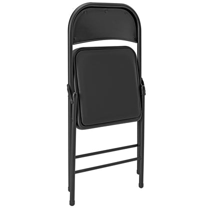 Vergaderstoel – Conferentiestoel – Opvouwbare Stoel – Bureaustoel – Kunstleren Stoel – Set van 6 – Ergonomisch Gepolsterd – Stevig Metalen Frame