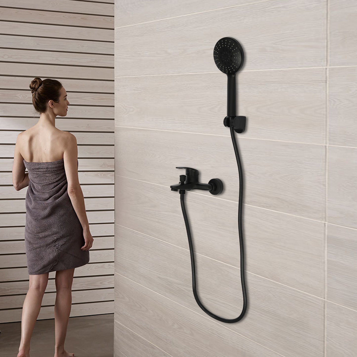 Doucheset – Douchekraan – Mengkraan – Handdouche – Douchegarnituur – Messing & RVS – 150 cm Flexibele Slang