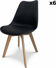 Set of 6 dining room chairs, nils, 42x55x81cm