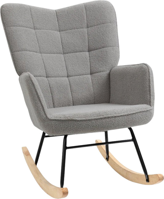 Schommelstoel - Stoelen - Meubels - Relaxfauteuil - Grijs
