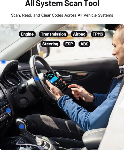 OBD2 Scanner - OBD - Uitleesapparatuur - Diagnose apparatuur voor auto's - Diagnosecomputer - Storing Verwijderen - Motorstoring - Auto Accessoires - Auto Uitlezen - Grijs