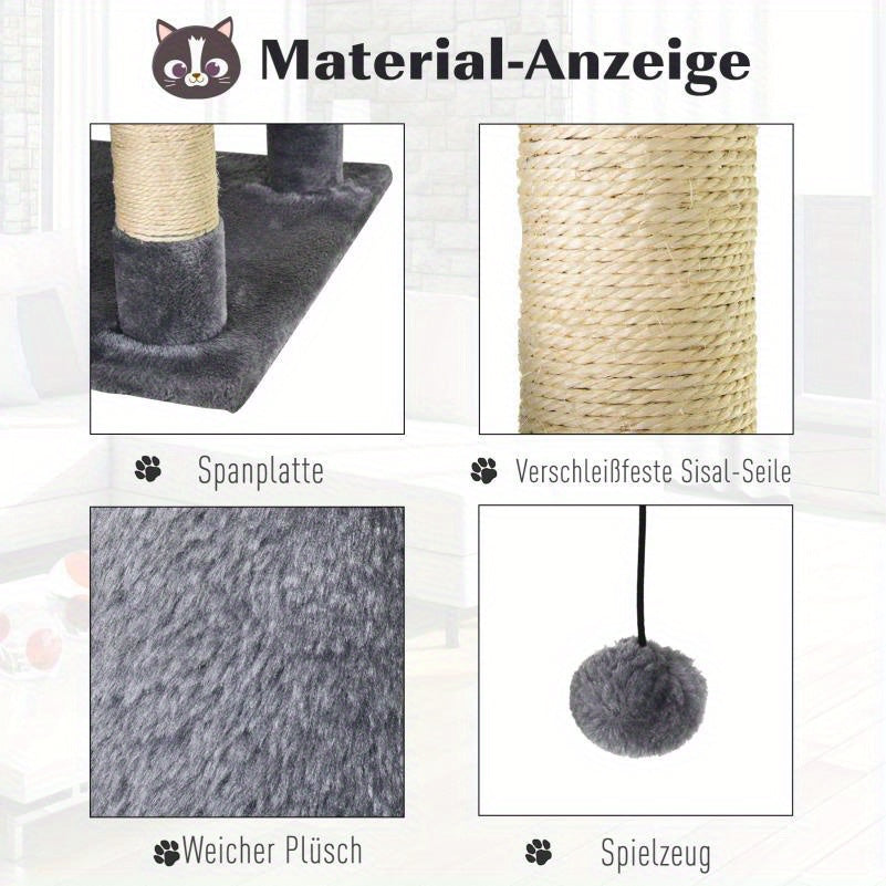 Krabpaal – Kattenboom – Kattenhuis – Krabmeubel – Kattentoren – Multi-Level Met Sisal Krabpalen – 60x50x145 cm Stevig Kattenmeubel Voor Binnen
