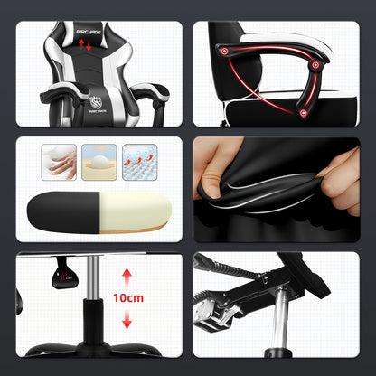 Gamingstoel – Gamestoel – Bureaustoel – Gaming Chair – Game Stoel – Ergonomisch Design – Verstelbare Rugleuning met Voetensteun