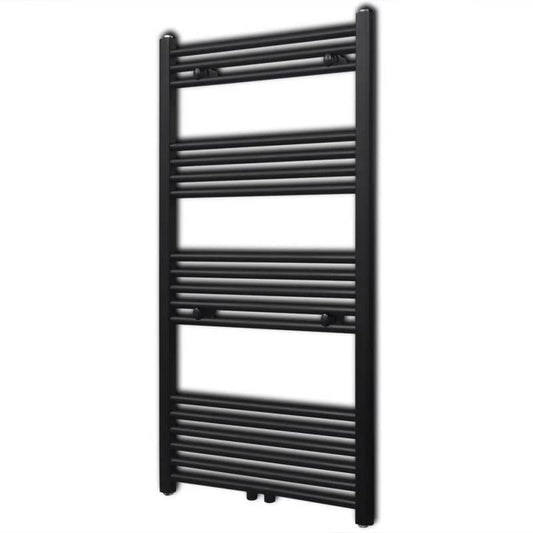 Handdoekradiator – Designradiator – Badkamerradiator – Handdoekdroger – Wandradiator – Mat Zwart – 600x1160 mm – Duurzaam Stevig Materiaal