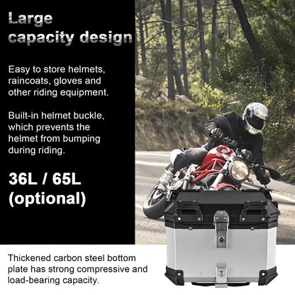 Motorkoffer – Topkoffer – Achterkoffer – Bagagekoffer – Helmkoffer – 65 Liter Inhoud – Waterdicht Aluminium