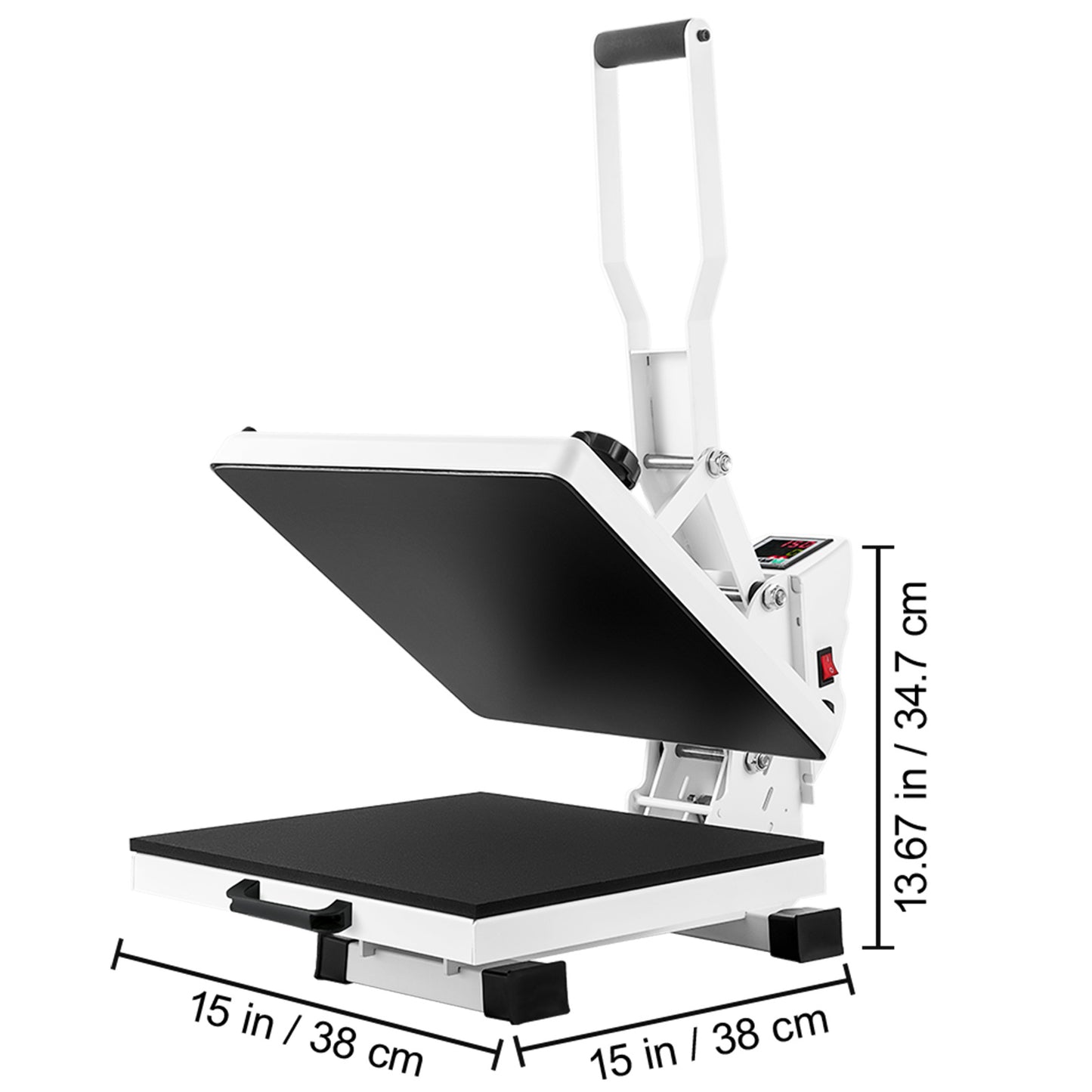 Hittepers – Transferpers – Sublimatiepers – Textielpers – DIY Hittepers – 15 x 15 inch Verwarmingsoppervlak – Digitale Temperatuur- en Tijdregeling