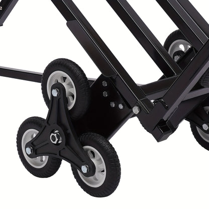Traploper Kar – Trapkar – Vervoerskar – Trolley – Handkar – Inklapbaar – Draagkracht 150 kg – Verstelbare Handgreep