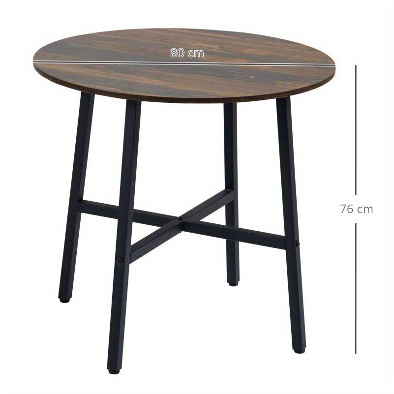 Eettafel – Tafel – Eetkamertafel – Keukentafel – Meubel – Bruin – Hardhout & Kunsthout – 80x80x76 cm – 4-delig Uitbreidbaar Blad – Eenvoudige Montage