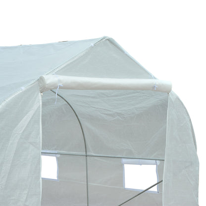 Tuinkas Tunnel – Kweekkas – Serre – Groentetunnel – Plantenkas – Groot Formaat 4,5x3x2 m – Verzinkt Stalen Frame & PE Zeil 140g/m² UV-Bescherming